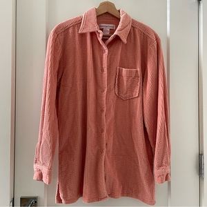 Women's Coral Button Down Shirt